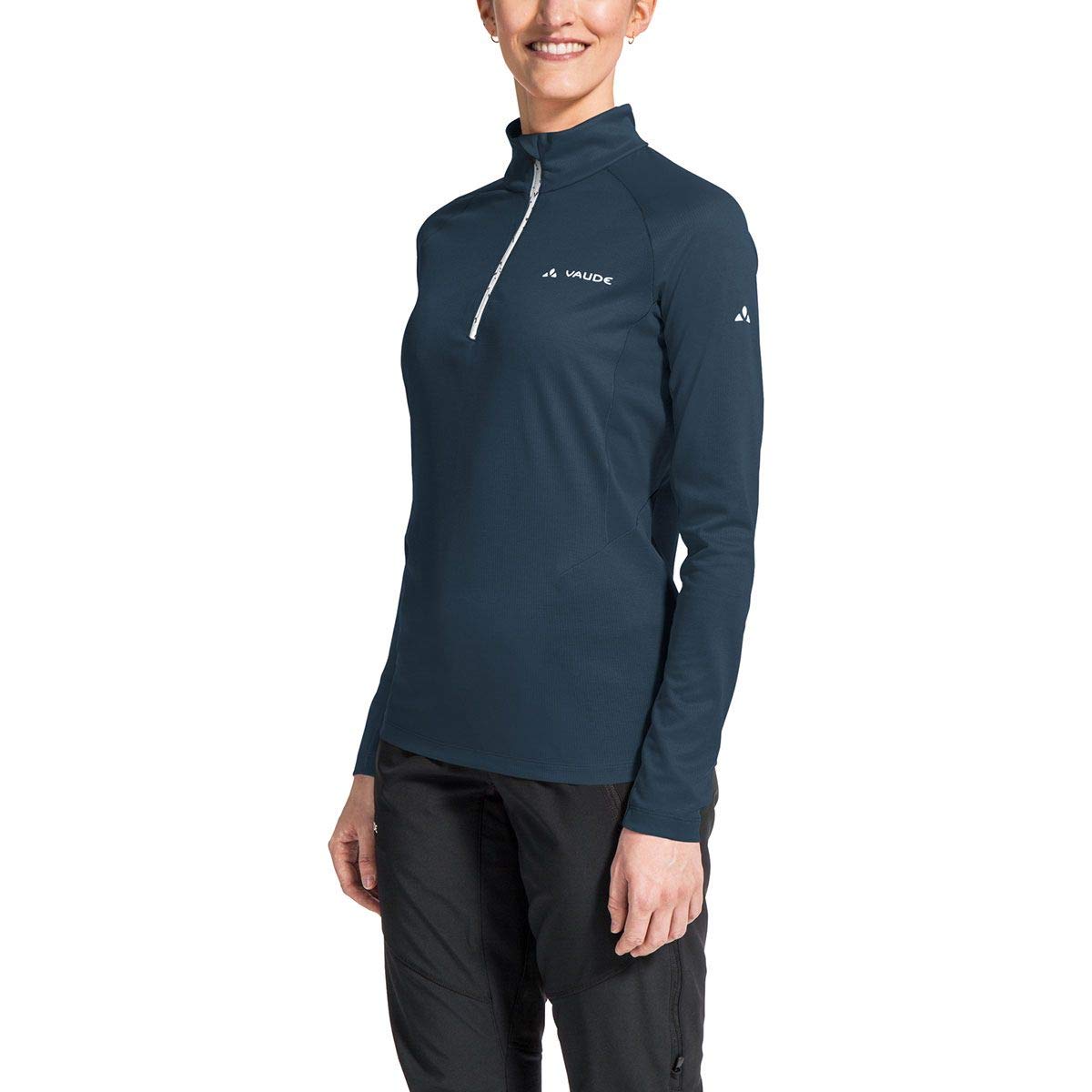 vaude-larice-light-shirt-ii-maglietta-termica-donna-con-zip-lunga-traspirante image 2