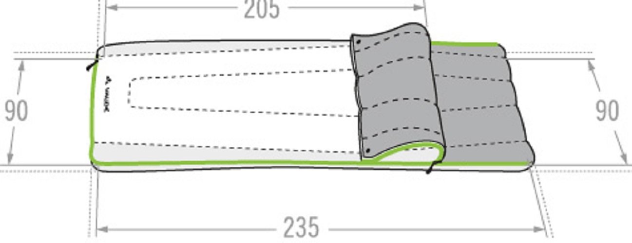 vaude-navajo-900-syn-sacco-a-pelo-sintetico-rettangolare-tristagionale-unibile-i image 2