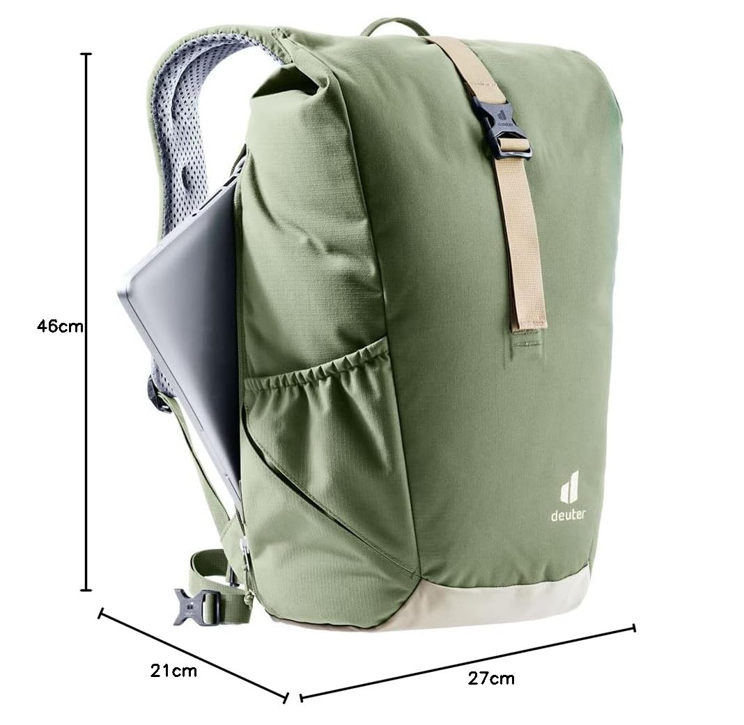 deuter-step-out-22-zainetto-urbano-unisex-22-l-con-roll-top-sistema-dorsale-airs image 3