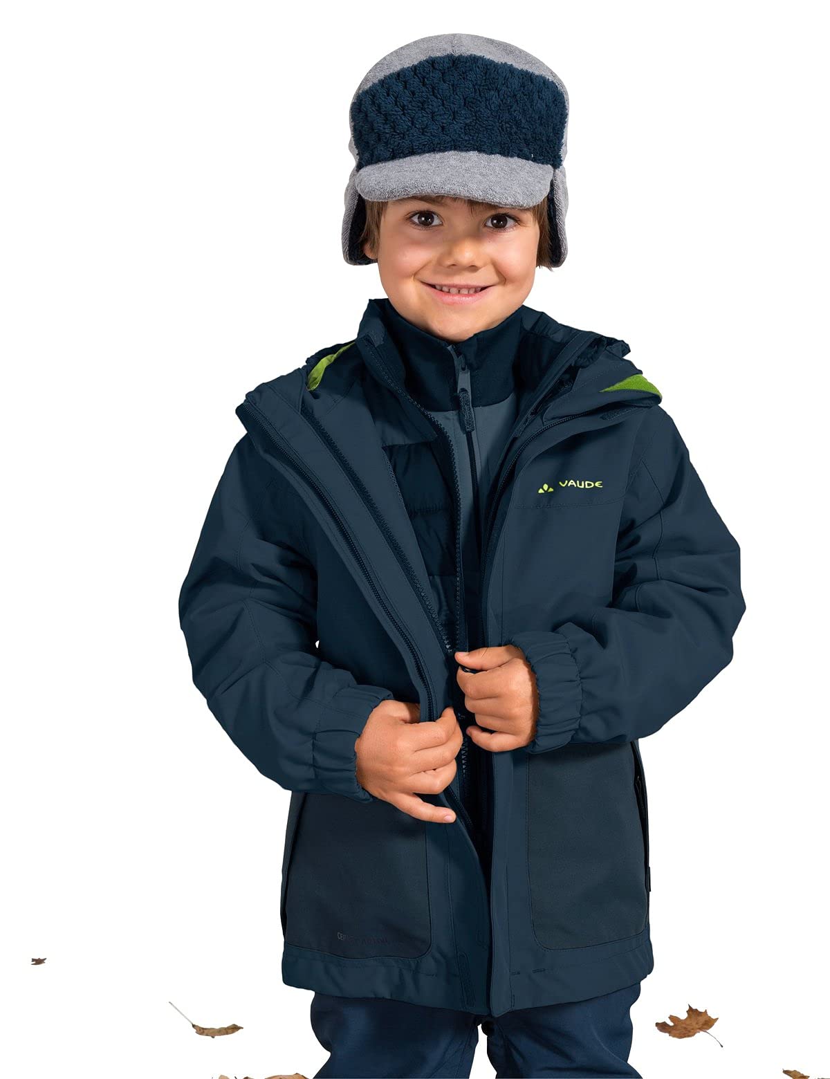 vaude-kids-campfire-giacca-3-in-1-bambino-con-cappuccio-e-giacca-interna-in-pile image 2