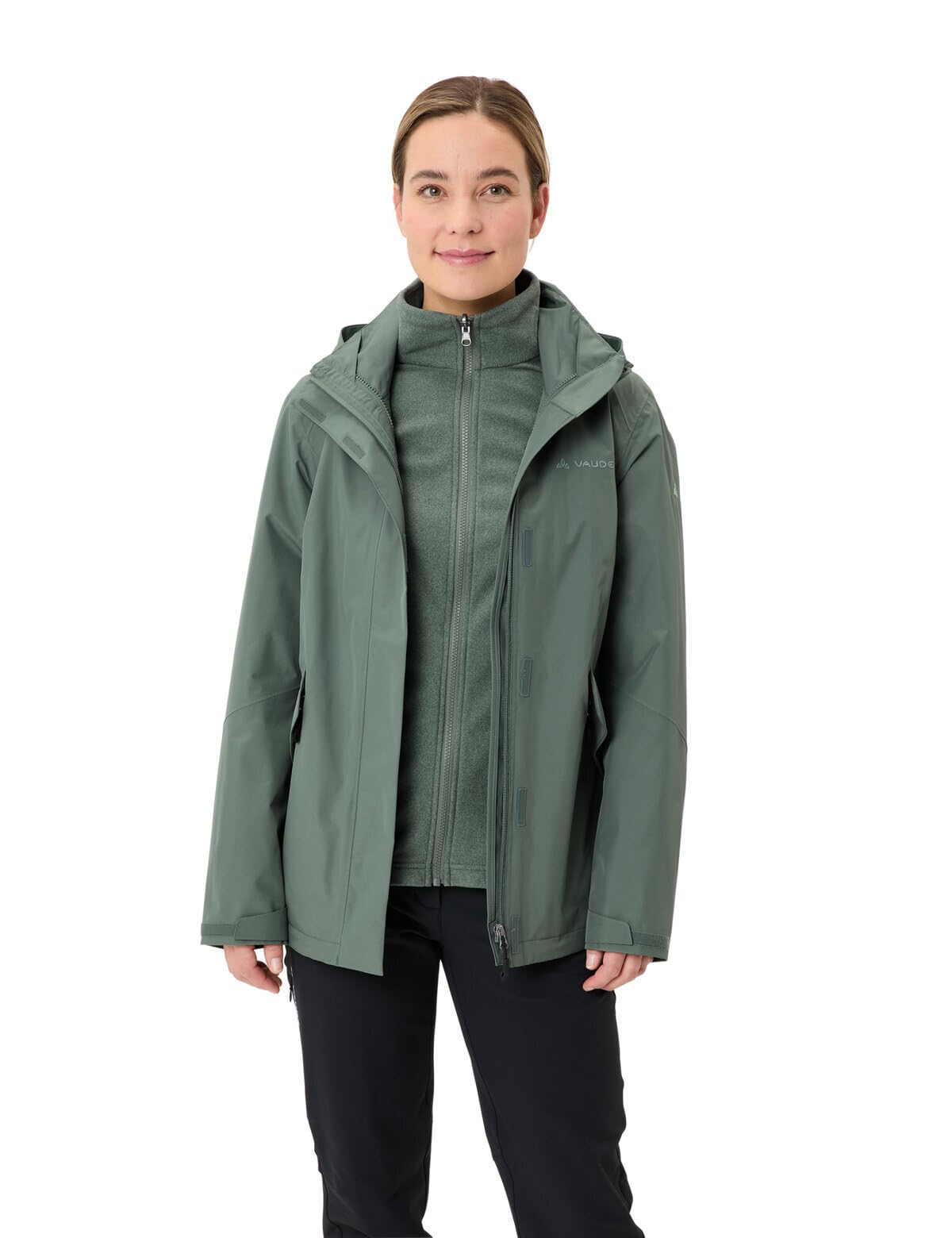 vaude-rosemoor-giacca-3-in-1-da-donna-impermeabile-antivento-con-interno-pile-re image 5