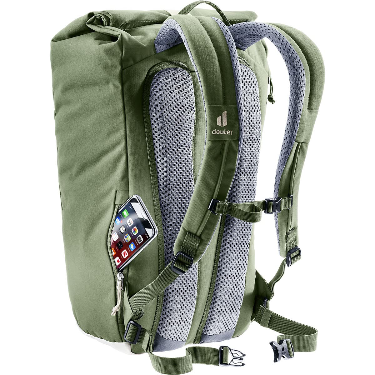 deuter-step-out-22-zainetto-urbano-unisex-22-l-con-roll-top-sistema-dorsale-airs image 2