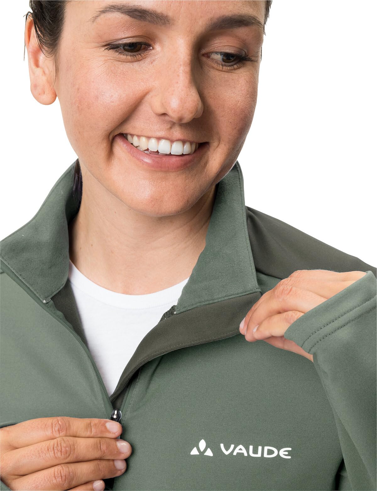 vaude-livigno-halfzip-ii-t-shirt-mezza-zip-donna-da-trekking-e-sport image 6
