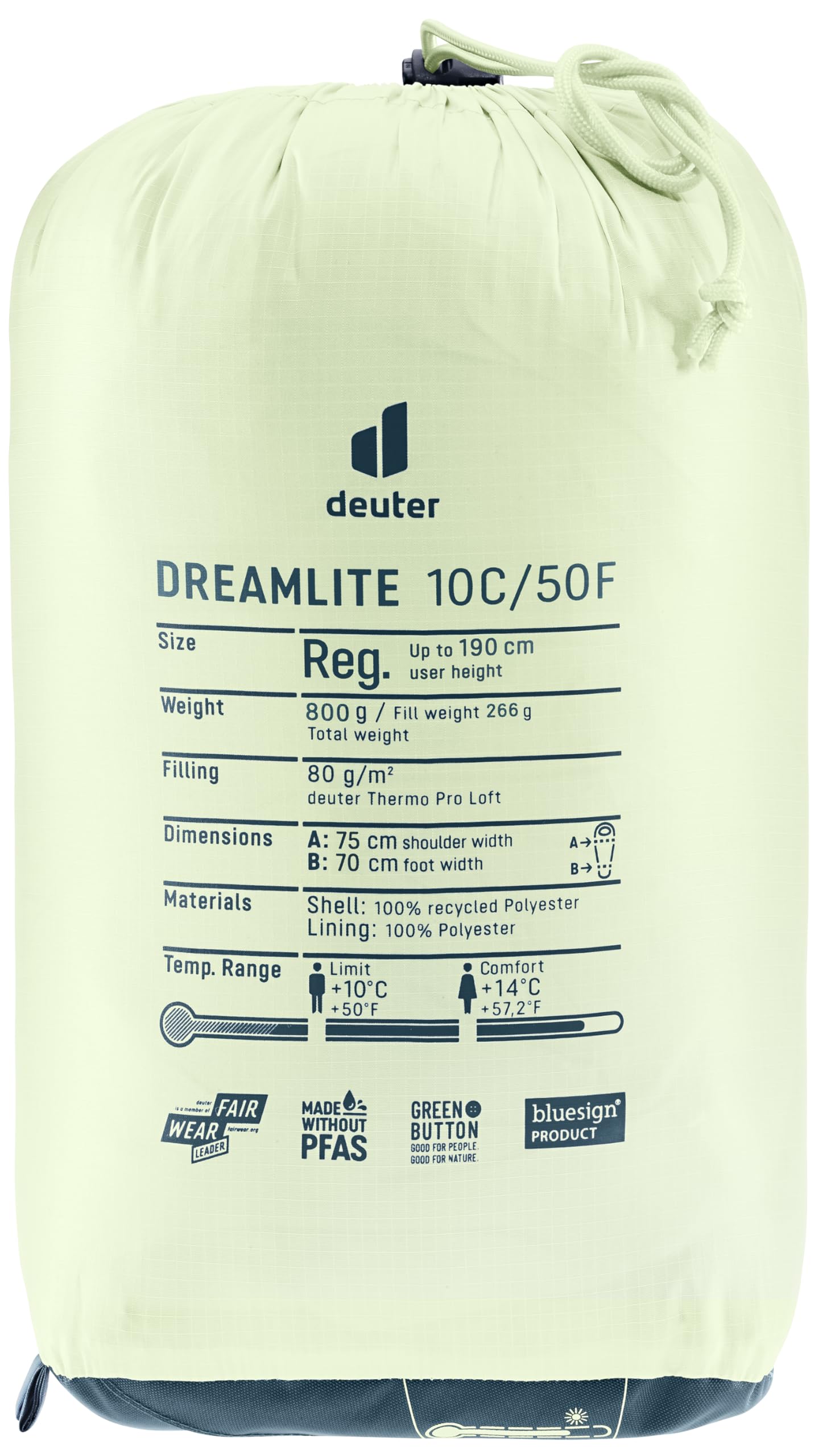 deuter-dreamlite-10c-50f-sacco-a-pelo-ultraleggero-in-fibra-sintetica-800-g image 4