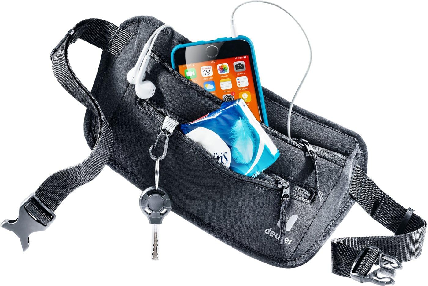 deuter-neo-belt-ii-marsupio-in-neoprene-con-zip-e-presa-cuffie image 2