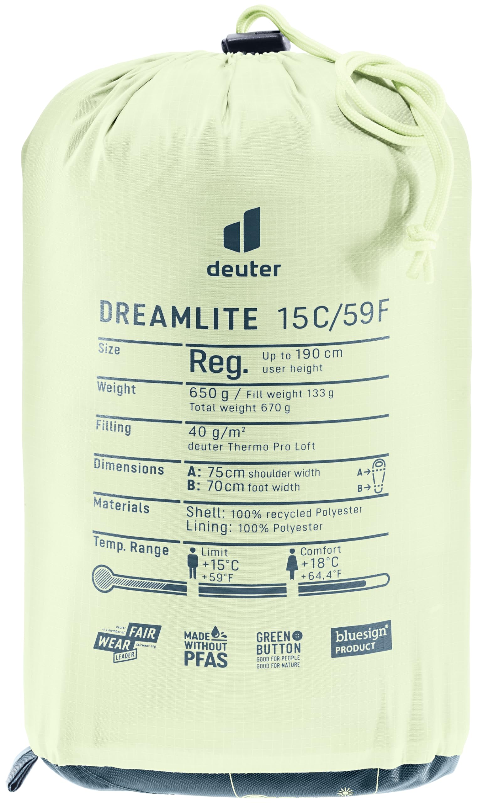 deuter-dreamlite-15c-59f-sacco-a-pelo-ultraleggero-in-fibra-sintetica-650-g image 4