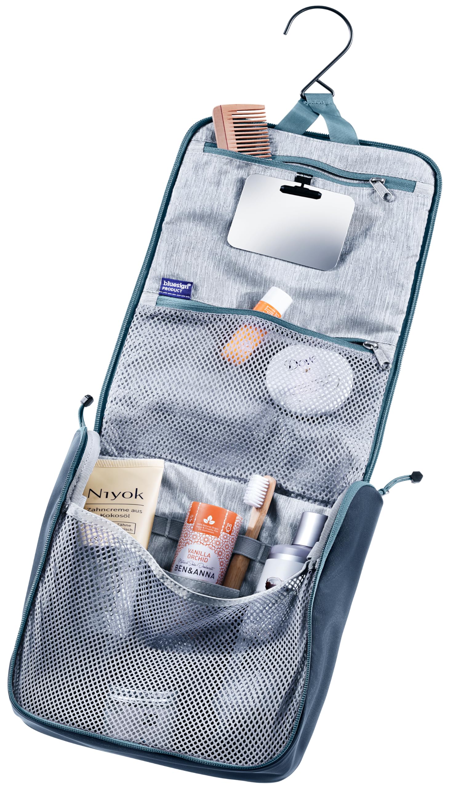 deuter-wash-center-ii-borsa-da-toilette-da-appendere-con-gancio-tasche-in-rete-e image 2